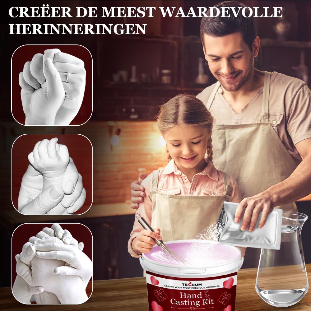 TECEUM Hand Casting Kit – Unique Gift for Couples, Family, Babies & Adults 🍁 All In One Marketplace Canada