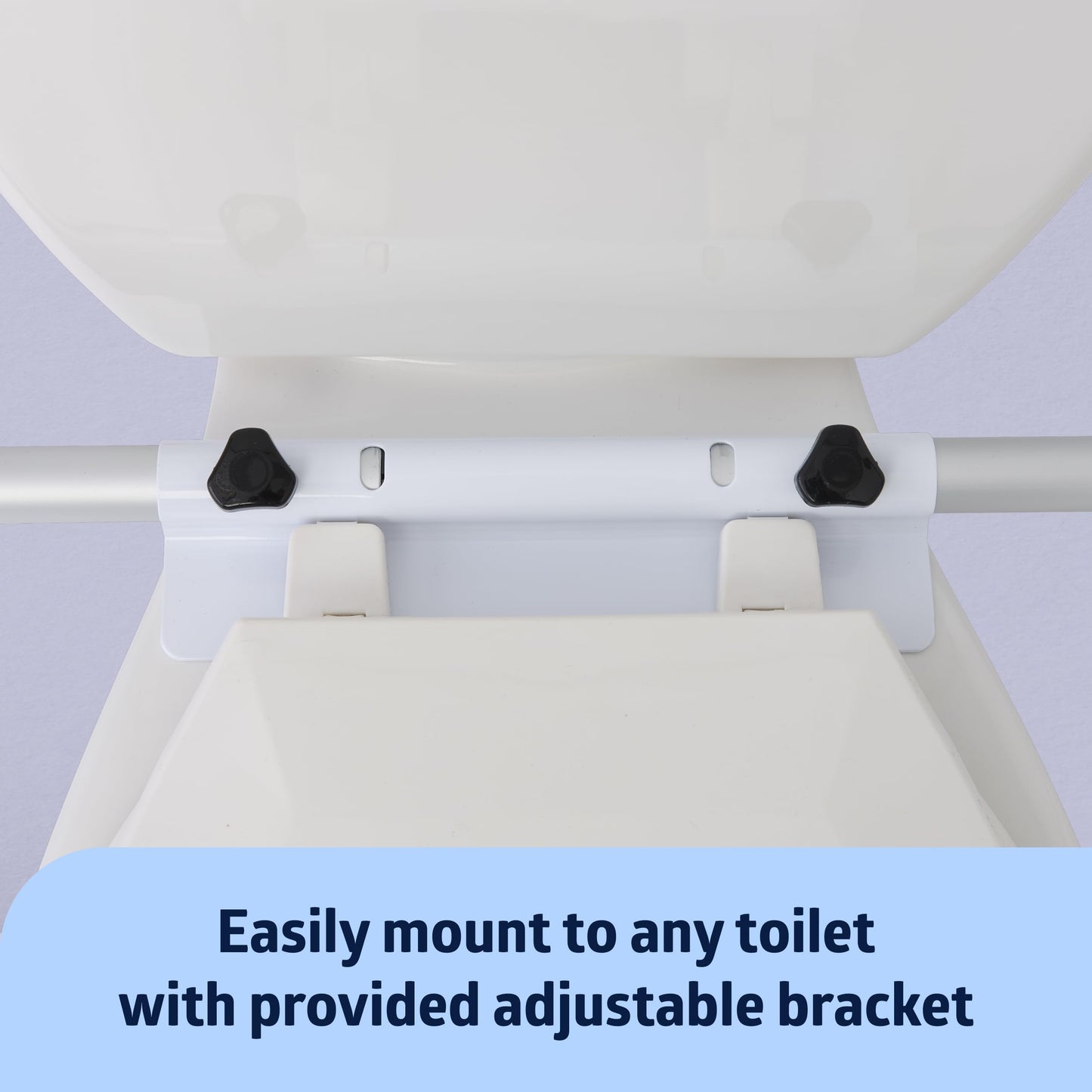 Medline Toilet Safety Rail for Seniors with Easy Installation; Height Adjustable Toilet Safety Frame; Bathroom Assist Rail with Armrests; Bathroom Safety; 250 lb. Weight Capacity - Available at All In One Marketplace Canada