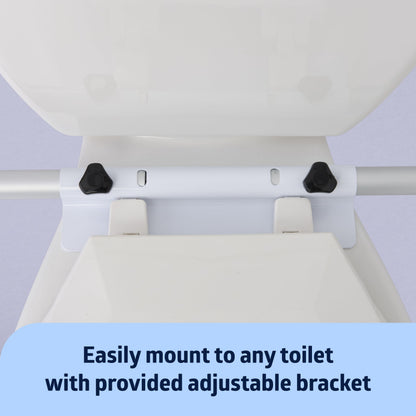 Medline Toilet Safety Rail for Seniors with Easy Installation; Height Adjustable Toilet Safety Frame; Bathroom Assist Rail with Armrests; Bathroom Safety; 250 lb. Weight Capacity - Available at All In One Marketplace Canada