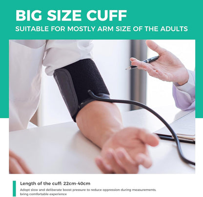 Blood Pressure Machine for Home Use Automatic Blood Pressure Monitor with 2x120 Reading Memory Adjustable Arm Cuff 8.7"-15.7" with Large LED Backlit Display Black - Available at All In One Marketplace Canada