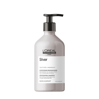 L'Oréal Professionnel Silver Purple Shampoo for Blonde Hair, 500 mL