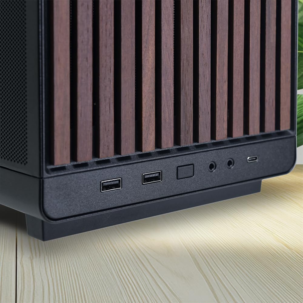 Lian Li A3-mATX-WD-26.3L Micro Form Factor Chassis-No Fans Included-Supports 360mm AIO-Modularity Design-for M-ATX, ITX Motherboard-DAN Cases Collaboration-Wood Front Panel-Black (A3X-WD) Lian Li