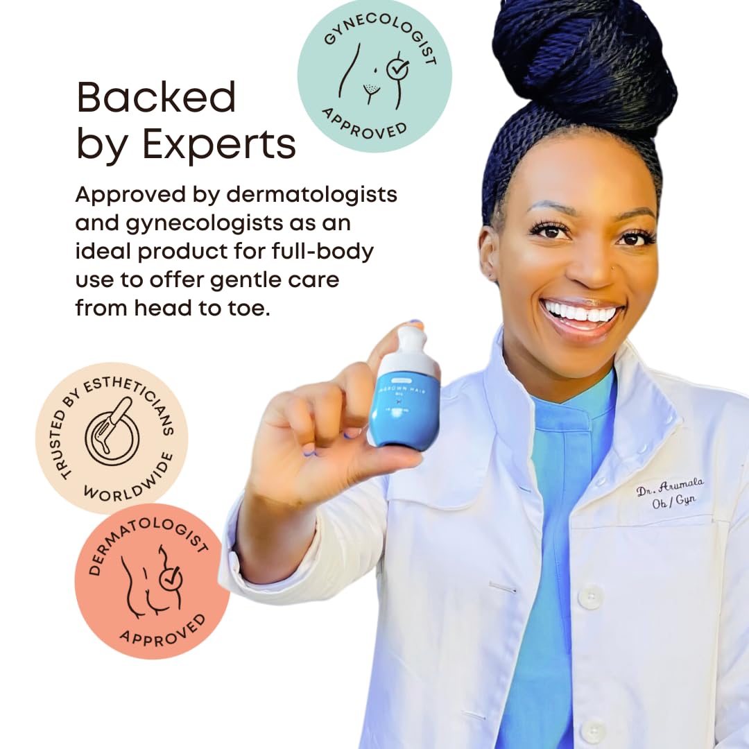 Bushbalm Ingrown Hair 2 Step Routine - Moisturize and Soothe - Ingrown Hair Oil (30 ml), Exfoliating Scrub (236 ml) - Watermelon Sugar - Valued at $49 - Available at All In One Marketplace Canada