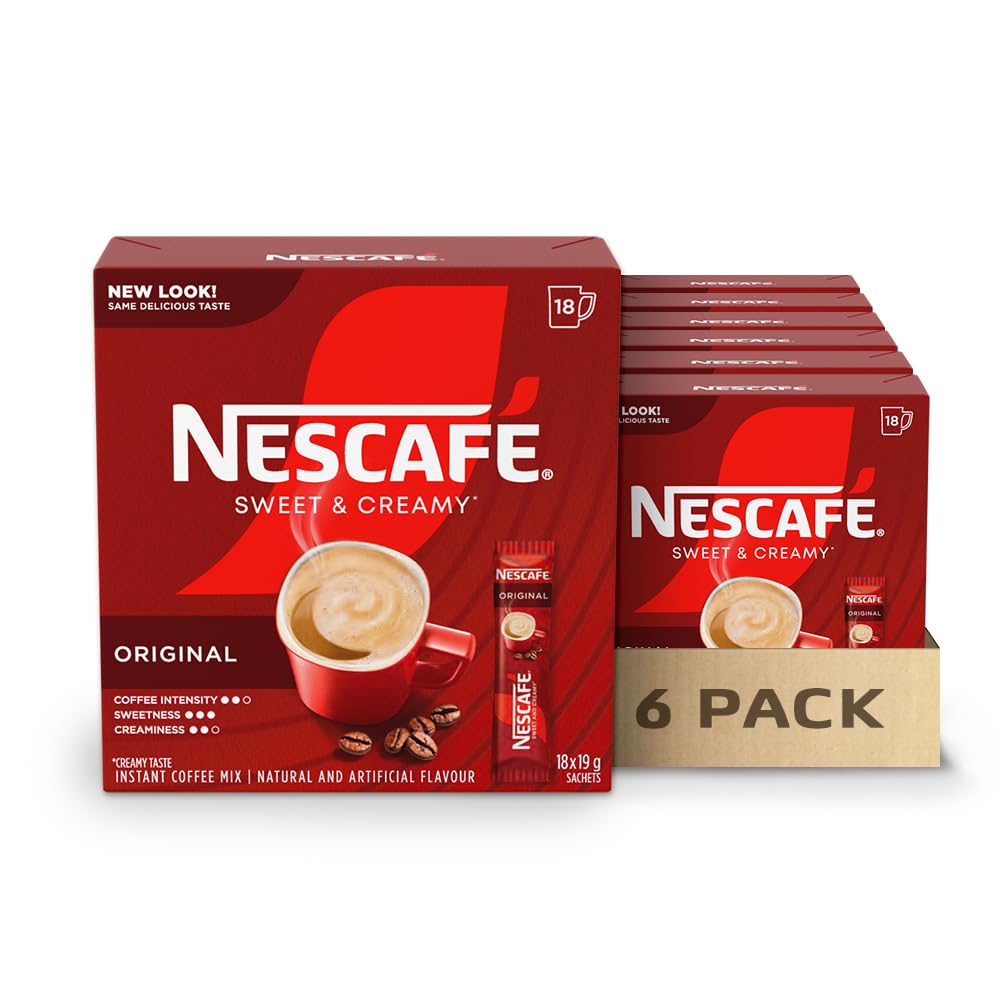 Nescafé Sweet and Creamy Original Instant Coffee Mix – 6 Single-Serve Sachets