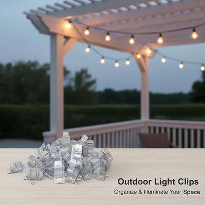 60Pack Clear Outdoor String Light Clips Screw-in Hooks,Garden Hooks,Weatherproof Cable Hangers and Clips for Hanging Fairy Lights for Christmas, Festival,Patio, and Fence Decorations 🍁 All In One Marketplace Canada