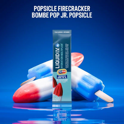 Liquid I.V. Hydration Multiplier Electrolyte Drink Mix - Enhanced Hydration Electrolyte Powder with Vitamins B3, B5, B6, B12 and C -18x On-the-go Sticks for Workout and Travel - Firecracker