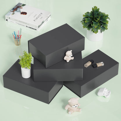 RYDDOY 9.5x6x3'' Gift Box, 5 Pack Black Gift Boxes with Lids for Presents 🍁 All In One Marketplace Canada
