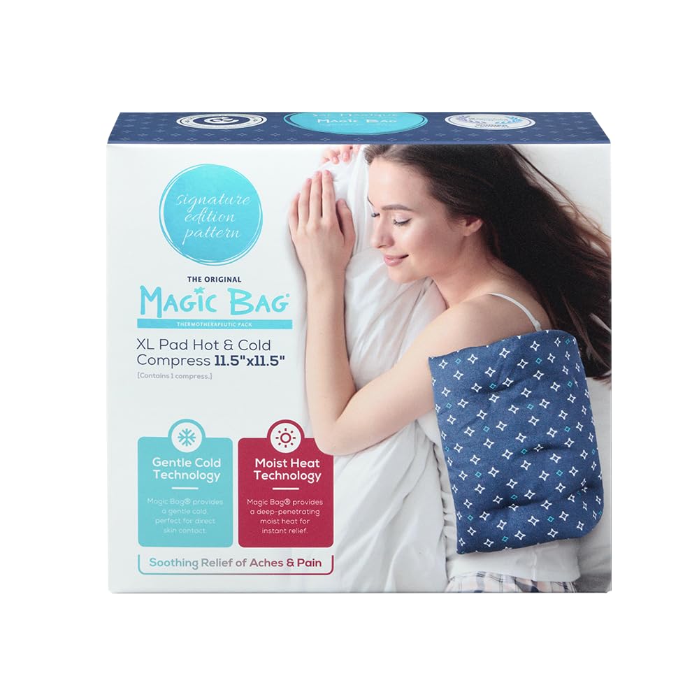 Magic Bag Signature Edition Extra Large Pad Hot & Cold Compress, Hot/Cold Therapy for Back and Shoulder Pain Relief, Cordless Hot Cold Compress, 28 x 29 cm (11" x 11.5") - Available at All In One Marketplace Canada