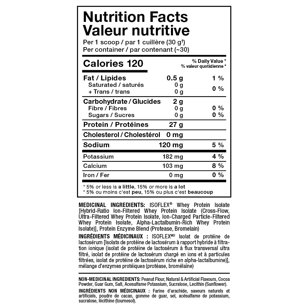 ALLMAX ISOFLEX 100% Ultra-Pure Whey Protein Isolate - Chocolate Peanut Butter - 2 lb