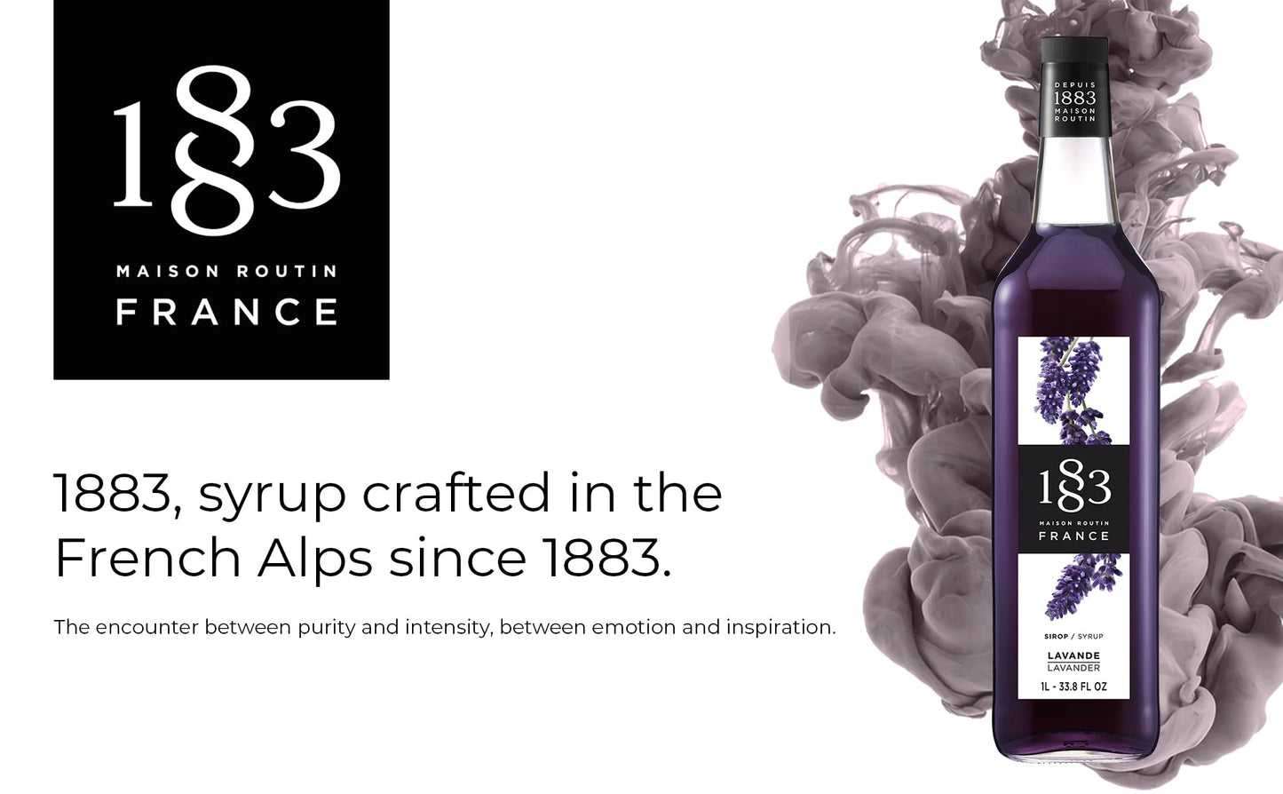 1883 Lavender Syrup, 1L Glass 1883 MAISON ROUTIN