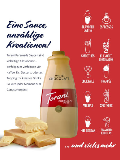 Torani Puremade White Chocolate Sauce, 64 Ounce