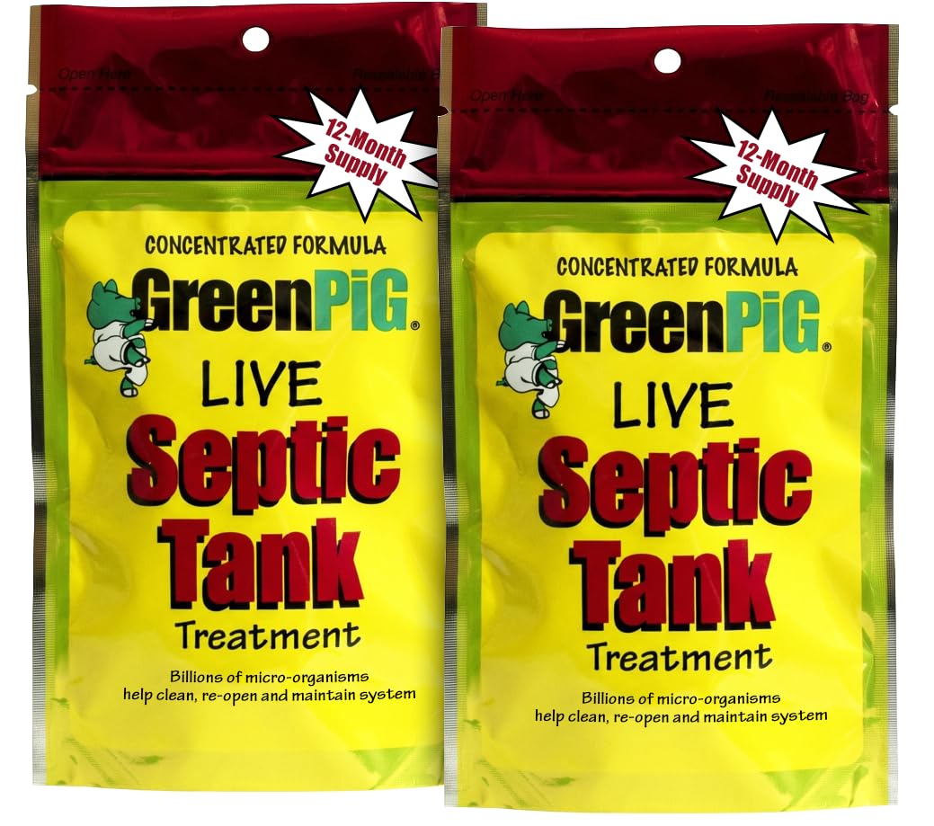 GreenPig Solutions 53 Concentrated Formula Live Septic Tank Treatment, 2 Year Supply