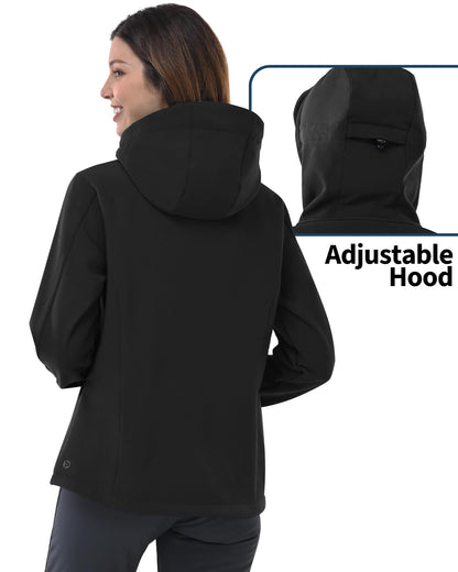 Outdoor Ventures Women's Softshell Jacket Fleece Lined Waterproof Rain Coat 🍁 All In One Marketplace Canada