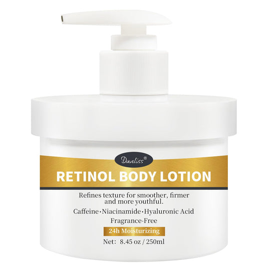 Retinol Body Lotion Fragrance-Free, Anti-Aging Firming Body Cream and Face Moisturizer with Niacinamide Hyaluronic Acid & Shea Butter, Helps Diminish the Look of Crepey Skin for Women & Men 250ml - Available at All In One Marketplace Canada