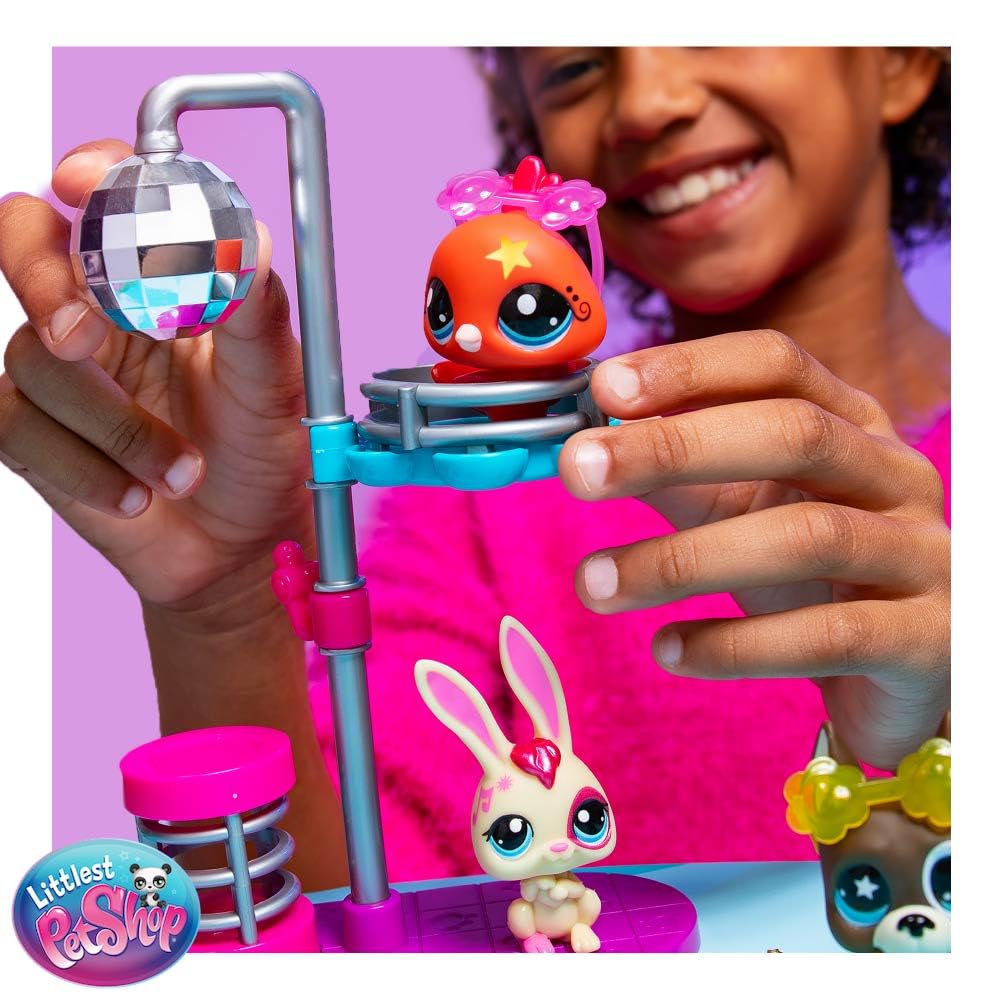 Littlest Pet Shop - Disco Nights Play Pack, Gen 7 Authentic LPS Bobble Head Toy Figure, Collectible Toy Animal, Ages 4+
