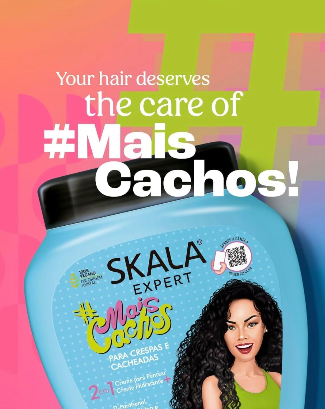 SKALA BRASIL #MAIS CACHOS 2 IN 1 TREATMENT CREAM + LEAVE-IN SKALA