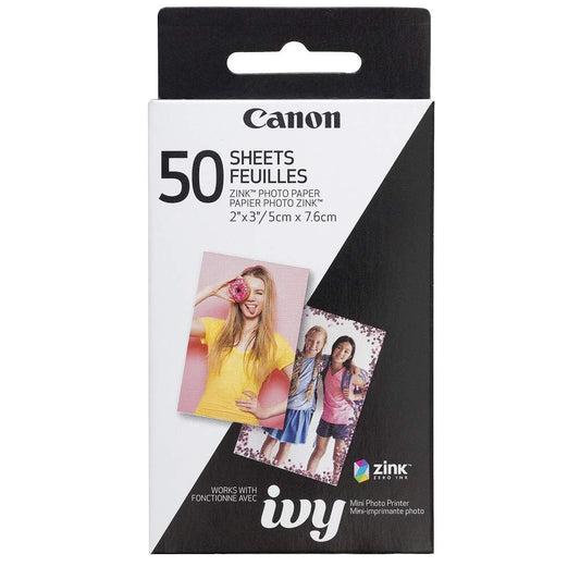 Canon 3215C001 Ivy Zink Photo Printer Paper, 50 Sheets