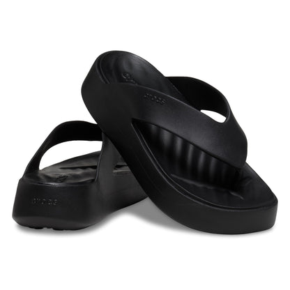 Crocs Women's Getaway Platform Flip Flops, Wedge Sandals for Women, Black, 7 Crocs