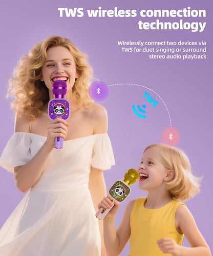 Kids Karaoke Microphone Mini, Bluetooth Voice Changer Toy Ages 3-12, Purple 🍁 All In One Marketplace Canada