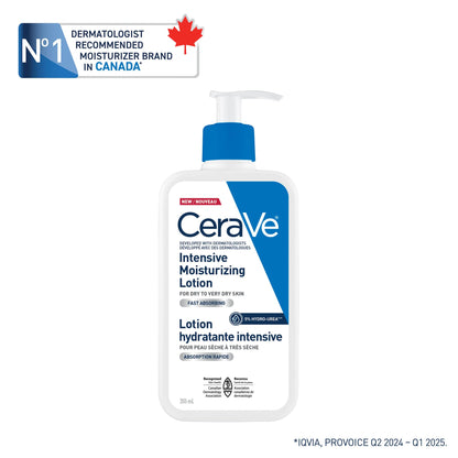 CeraVe Intensive Moisturizing Lotion with 5% Hydro-Urea & Shea Butter, for Dry to Very Dry Skin, Hydrates Itchy Skin due to Dryness. Fragrance-Free, Developed with Dermatologist, 473mL - Available at All In One Marketplace Canada
