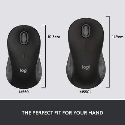 Logitech Signature M550 Wireless Mouse Small to Medium Sized Hands - Black