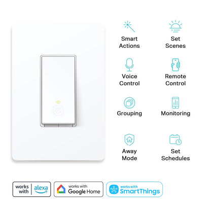 Kasa Smart 3-Way Light Switch Kit by TP-Link (HS210 KIT) - Neutral Wire and 2.4GHz Wi-Fi Connection Required, Works with Alexa and Google Home, No Hub Required, UL Certified, White,2 Count (Pack of 1)