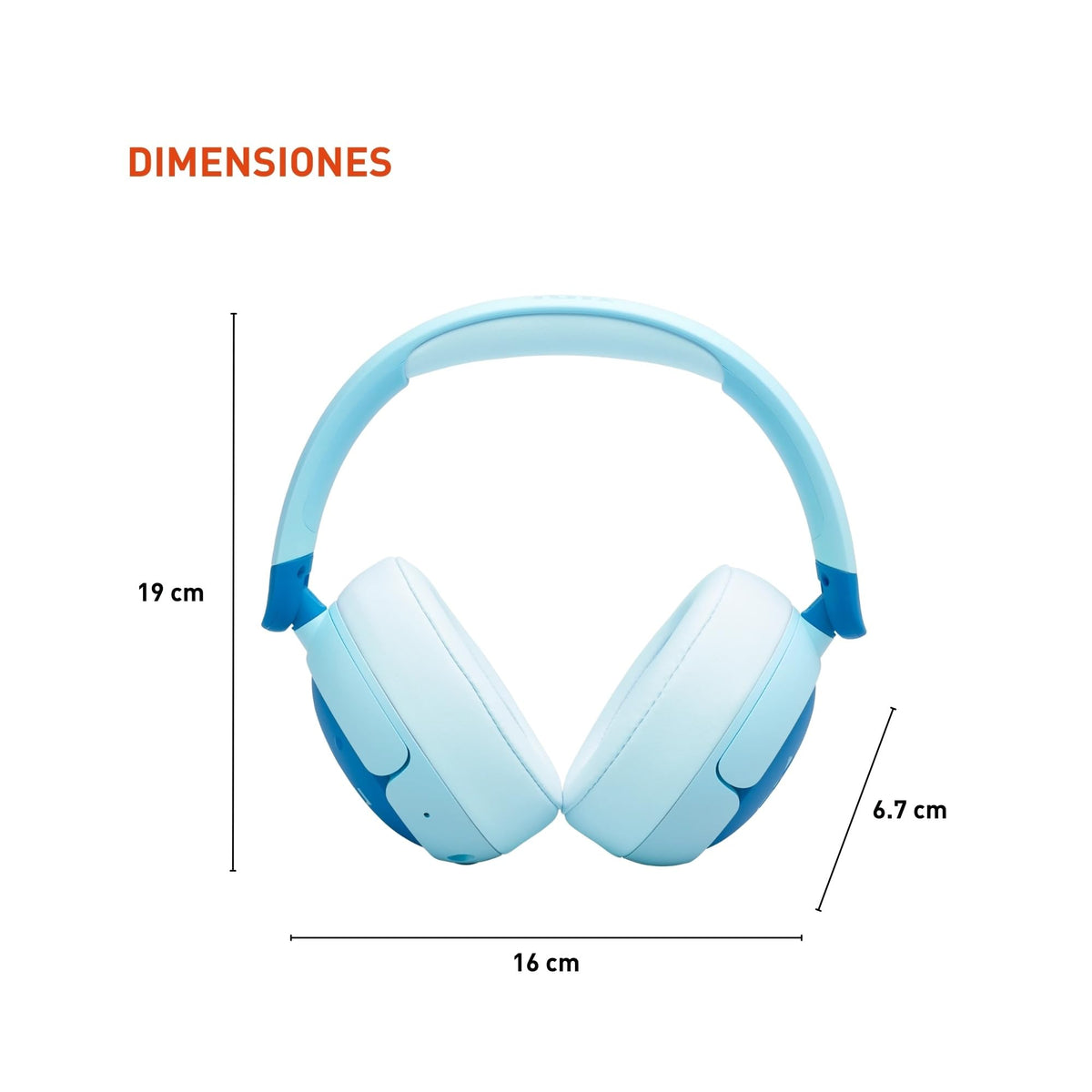 JBL Junior 470NC - Wireless Over-Ear Noise Cancelling Kids Headphones - Blue