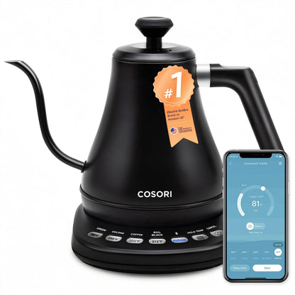 Cosori Smart Gooseneck Kettle, 4 Temp Presets, 0.8L Pour Over Coffee Kettle