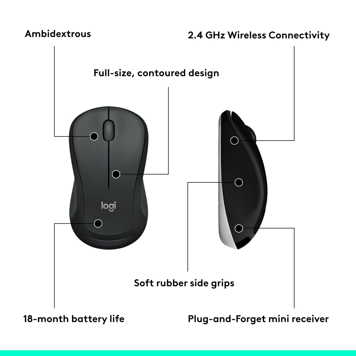 Logitech MK540 Full Size Advanced Wireless Keyboard and Mouse Combo French