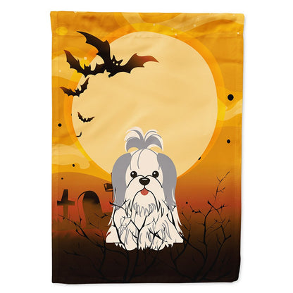 Drapeau de maison en toile Caroline's Treasures BB4351CHF Halloween Shih Tzu Argenté Blanc, Grand, Multicolore