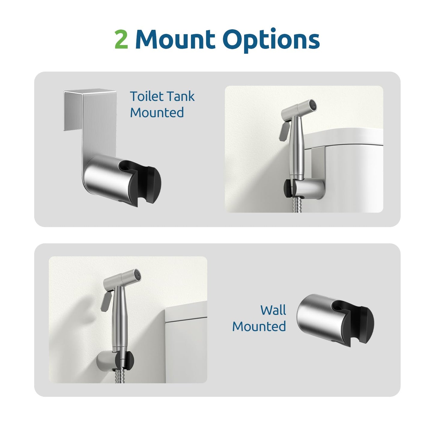 Fekivasy Handheld Bidet Sprayer for Toilet, Muslim Shower Bidet Attachment for Toilet, Adjustable Water Pressure with Bidet Hose for Feminine Wash, Bidet Faucet Cloth Diaper Sprayer for Baby Wash