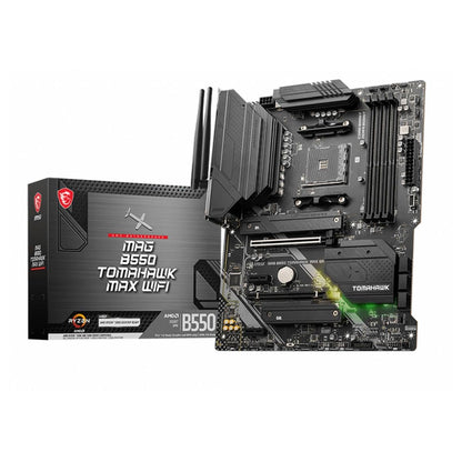 MSI MAG B550 Tomahawk MAX WiFi Gaming Motherboard AMD AM4, DDR4, PCIe 4.0, SATA 6Gb/s, M.2, USB 3.2 Gen 2, HDMI/DP, ATX, Wi-Fi 6E MSI