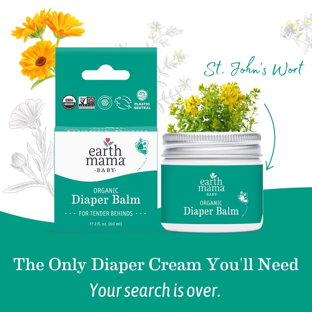 Earth Mama Organic Baby Diaper Balm, 60ml