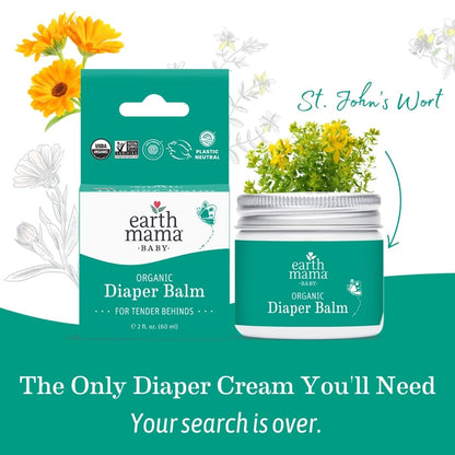 Earth Mama Organic Baby Diaper Balm, 60ml