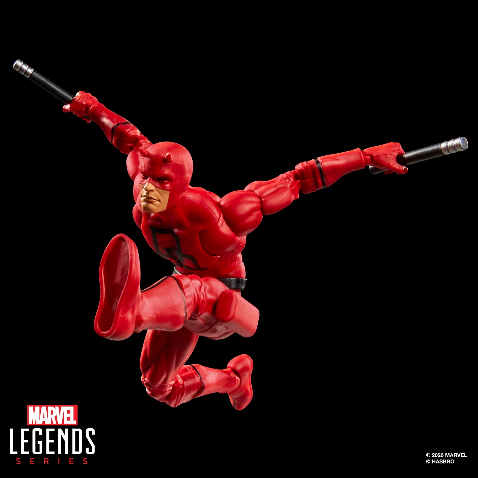 Marvel Legends Series Secret Wars Daredevil, Retro Marvel Comics Collectible 6 Inch Action Figure with Lenticular Shield Marvel