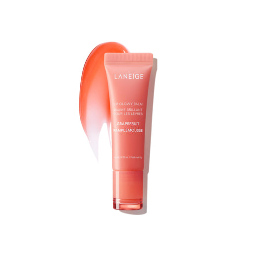 LANEIGE Lip Glowy Balm, Grapefuit: Sheer Tinted Lip Moisturizer with Shea Butter, for Hydrating Shine & Soft Lips