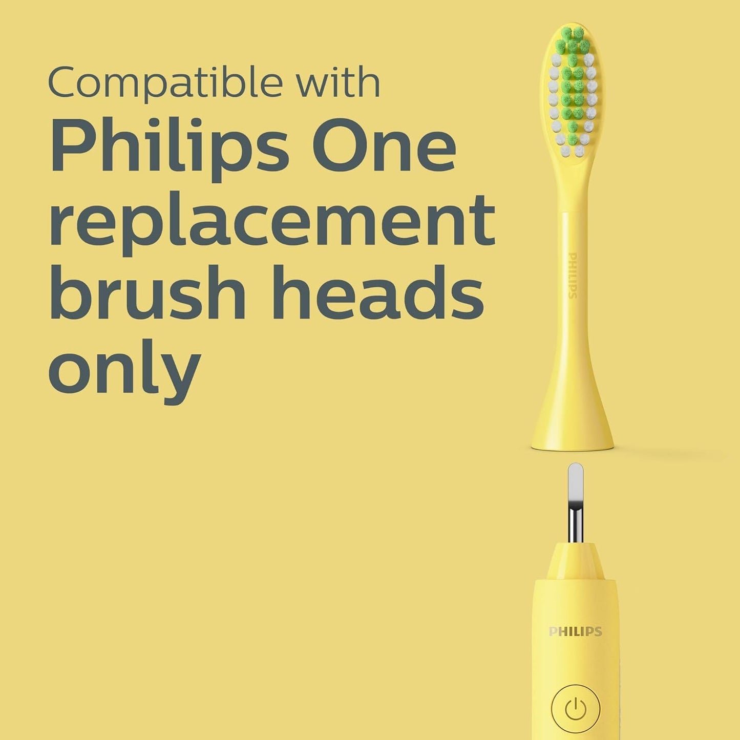 Philips One by Sonicare Battery Toothbrush, Brush Head Bundle, Mango, BD30001/AZ Philips Sonicare