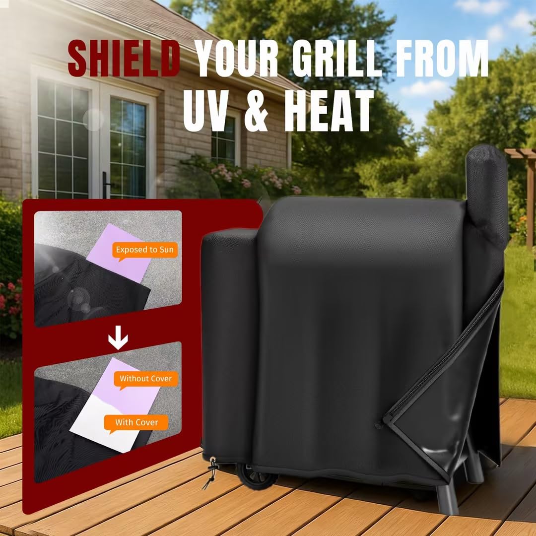SHINESTAR Upgraded Grill Cover for Traeger Pro Series 575/22, Sturdy & Waterproof, Special Zipper Design, Easy to Put On and Take Off SHINESTAR
