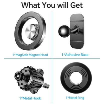 Kaistyle for Magsafe Car Mount【20 Strongest Magnets】Magnetic Phone Holder for Car Phone Holder Mount Dash【360°】Cell Phone Mount for Car Accessories for Women Men iPhone 17 Pro Max Air 16 15 14 13 12 - Available at All In One Marketplace Canada