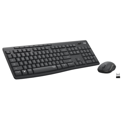 Logitech MK295 Mouse & Keyboard Combo with SilentTouch Technology, Full Numpad, Advanced Optical Tracking, Lag-Free, 90% Less Noise - Graphite - Available at All In One Marketplace Canada