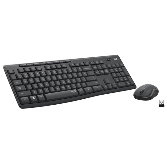 Logitech MK295 Mouse & Keyboard Combo with SilentTouch Technology, Full Numpad, Advanced Optical Tracking, Lag-Free, 90% Less Noise - Graphite - Available at All In One Marketplace Canada