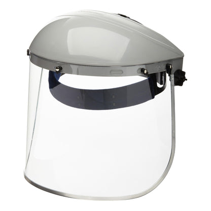 Sellstrom Advantage Face Shield - Lightweight, High Impact, Polycarbonate Window with Reinforced Aluminum Binding, Protective Crown & Adjustable Ratchet Headgear, for Grinding, Cutting - CSA Z94.3 - Available at All In One Marketplace Canada