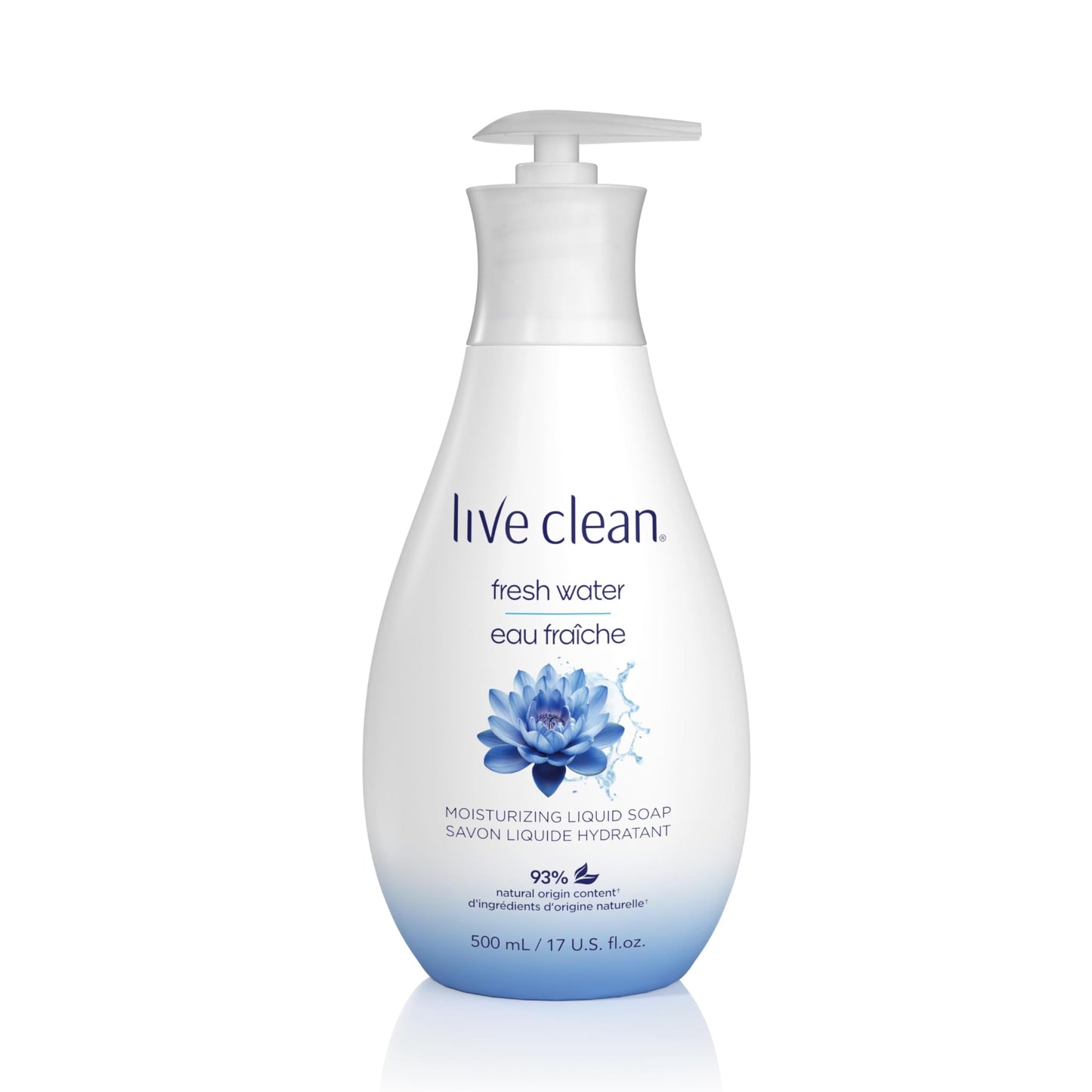 Live Clean Fresh Water Hydrating Liquid Hand Soap, 500 ml (Pack of 4)(Packaging may vary) - Available at All In One Marketplace Canada
