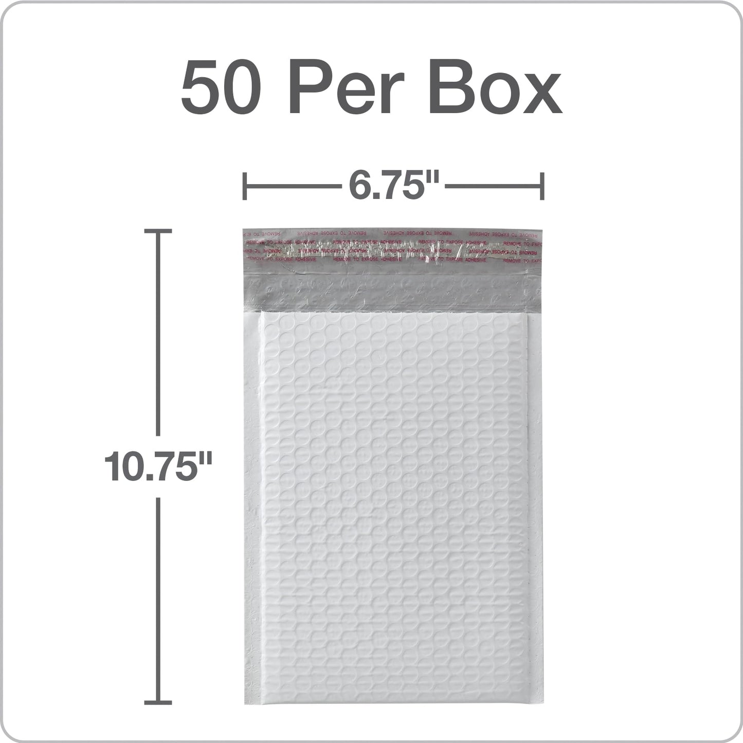 Quality Park Bubble Mailers, 6 x 9 Shipping Envelopes, Water Resistant White Poly Padded Envelopes, Redi-Strip Peel Off Closure, 50 Per Box (QUA85856) Quality Park