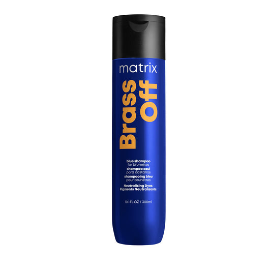 Matrix Brass Off Blue Shampoo, Neutralizes Brassy Orange Undertones, Tones Brunette, Brown & Dark Blonde Hair, Color Depositing, Pigmented Salon Formula, Vegan, Packaging May Vary - Available at All In One Marketplace Canada