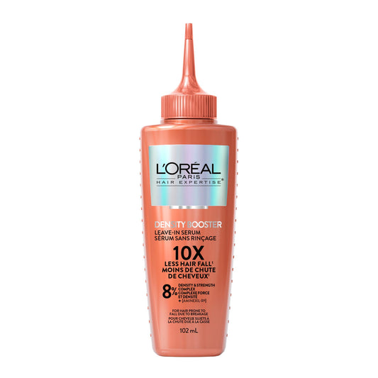 L'Oréal Paris Hair Expertise Density Booster Hair Serum, Leave In Serum, with Aminexil-R for Fall Due to Breakage, For Thinning and Fine Hair, Pack of 1, 102ml