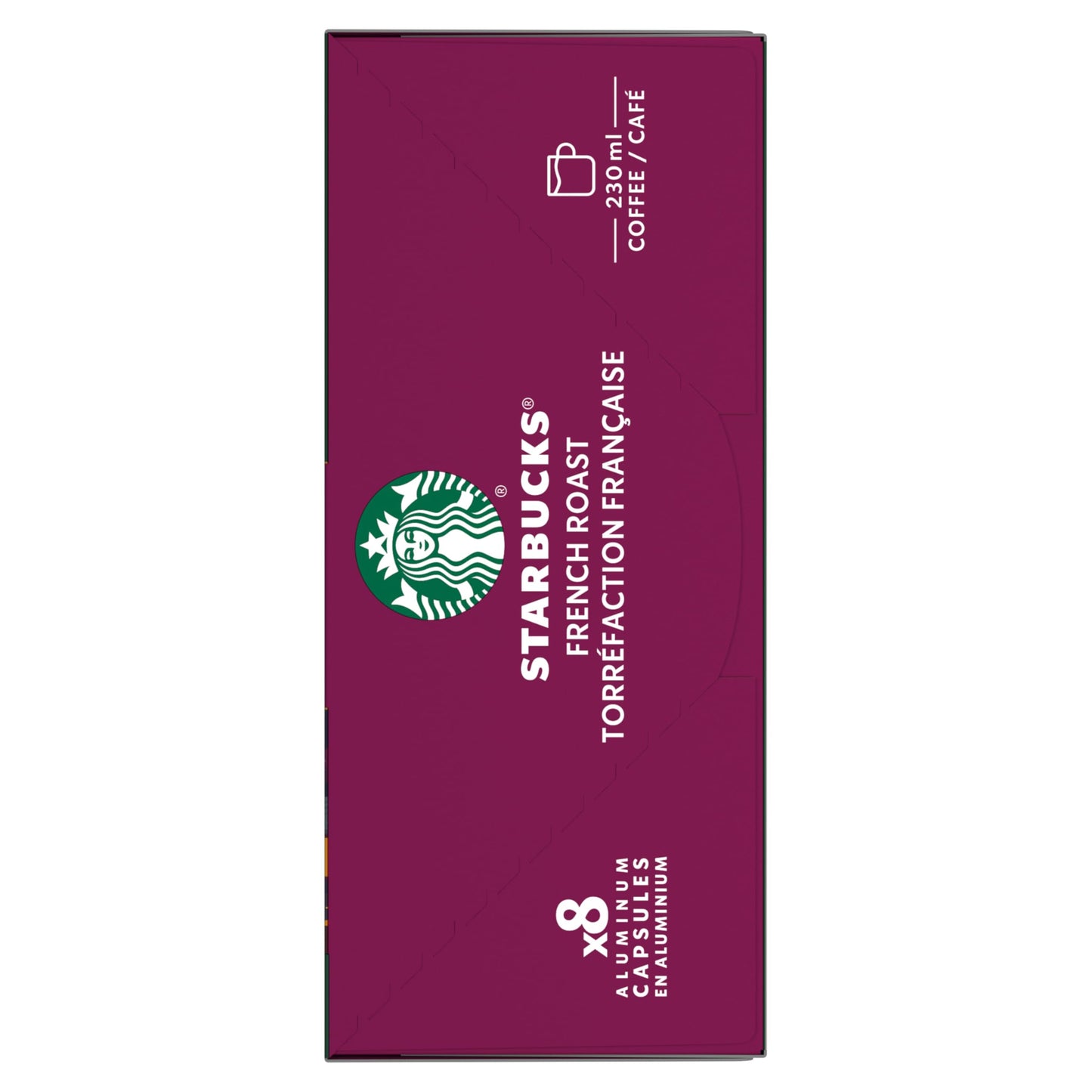 Starbucks French Roast for Nespresso Vertuo – Dark Roast Coffee Capsules with Caramel & Smoke Notes, 4 Boxes (400g)