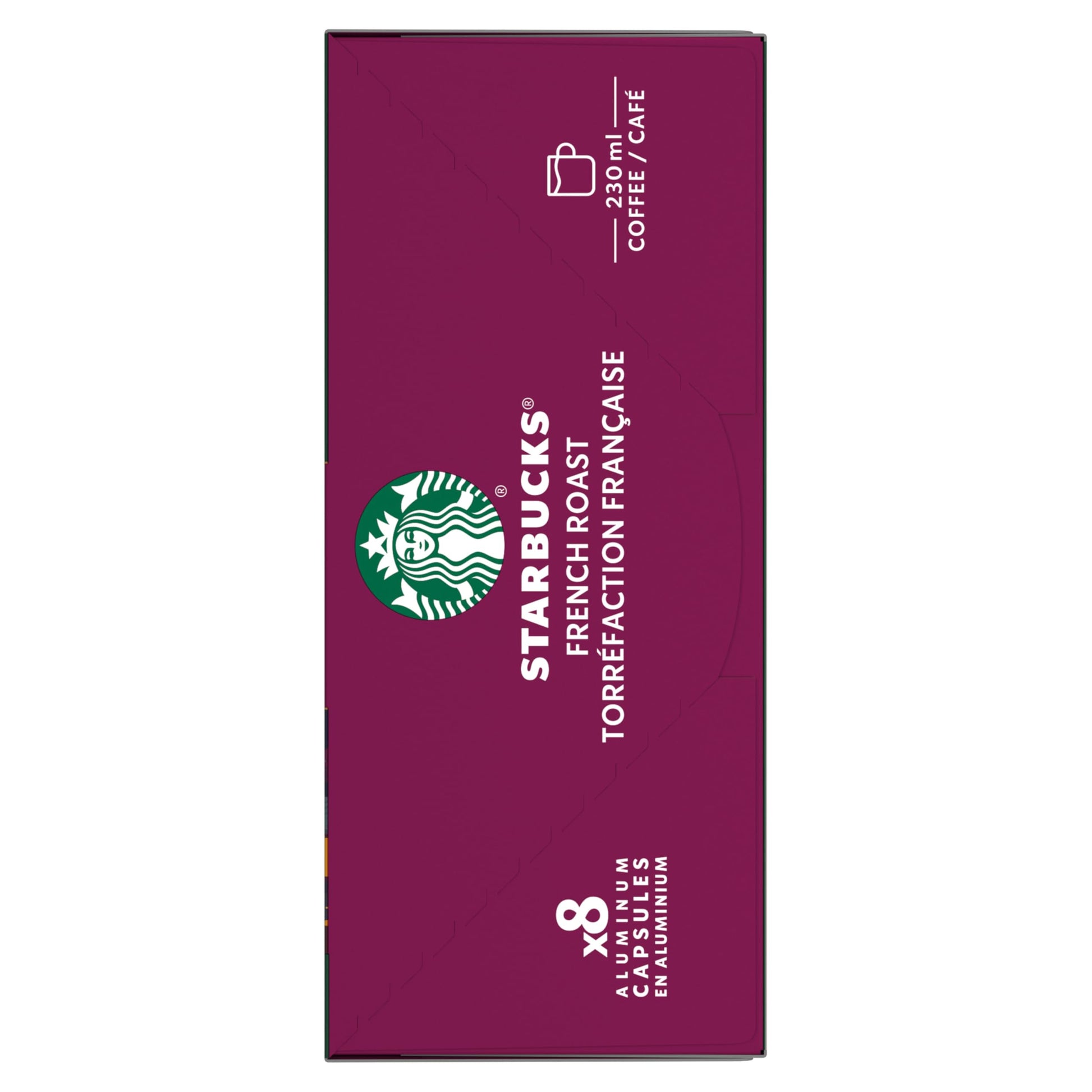 Starbucks French Roast for Nespresso Vertuo – Dark Roast Coffee Capsules with Caramel & Smoke Notes, 4 Boxes (400g)