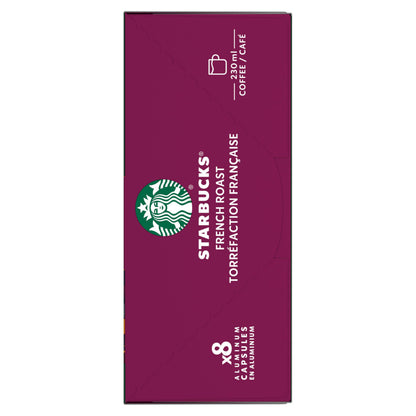 Starbucks French Roast for Nespresso Vertuo – Dark Roast Coffee Capsules with Caramel & Smoke Notes, 4 Boxes (400g)