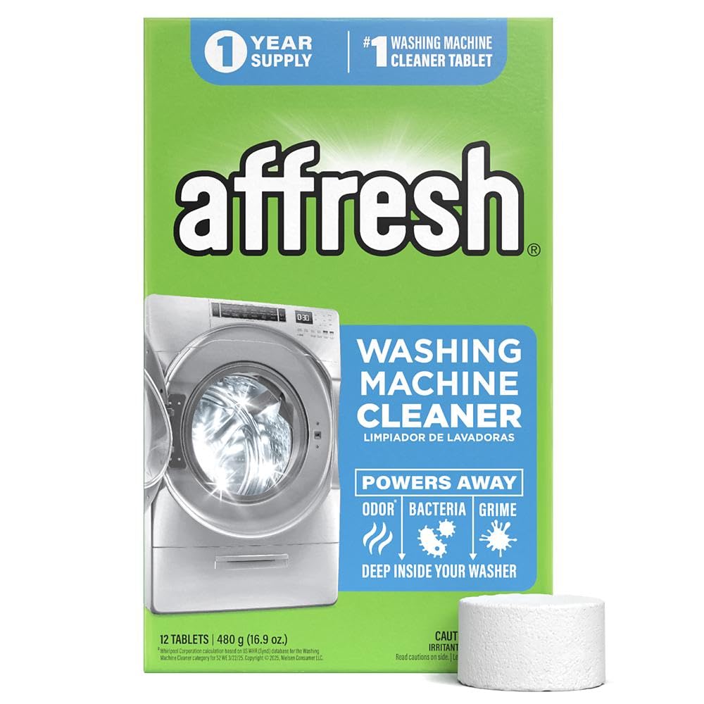 Affresh Washing Machine Cleaner. Helps Power Away Odor & Grime Deep Inside Pump, Valve & Hoses. 12 Tablets, 12 Month Supply. - Available at All In One Marketplace Canada